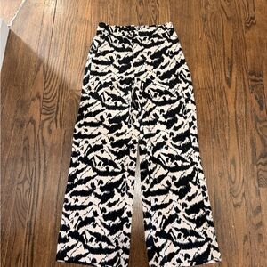 Old Navy Black and Tan Wide Leg Pants- Tall length